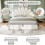 4ft6 Double Upholstered Hydraulic Bed with Adjustable Chic Petal Headboard 17