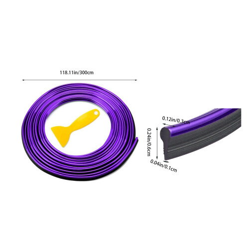 Διακοσμητική ταινία εσωτερικού αυτοκινήτου Foqnuq - Φωτεινή ταινία για πόρτα, 2