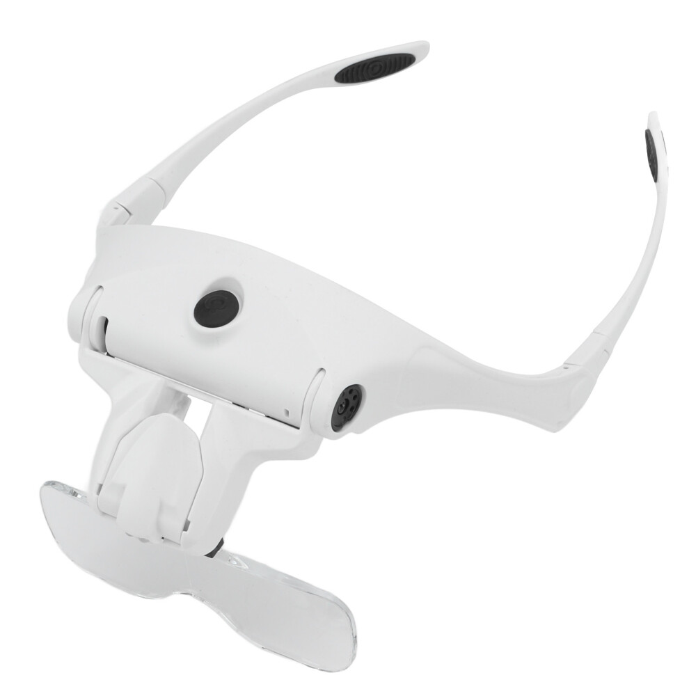 Light Usb Rechargeable Headband Magnifier With 5 Lenses, 1.0X-3.5X, Led