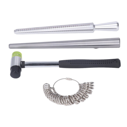 Measuring Tool Ring Mandrel Set Jewelry Tool Accurate Measurements Ring Sizing Measurement Durable Material Professional Ring Sizer Adjustable Size 1