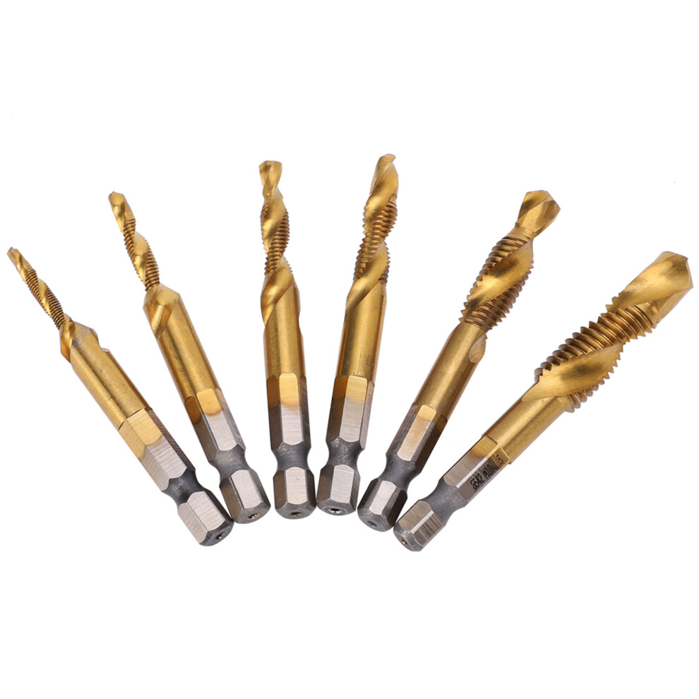 HSS Hex Tap Drill Bits 6 Piece Set