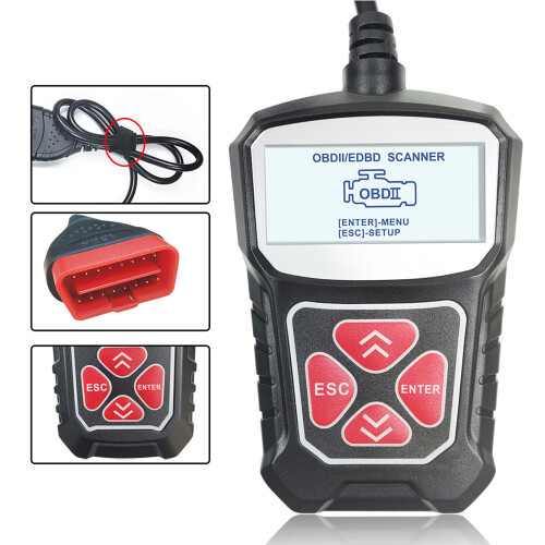 Scanner Diagnostico Portatile per Auto con Schermo LCD Multilingue (7 Lingue), Risposta Rapida, Compatto 15x8x5cm 2