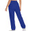 Meresysid Damen-Freizeithose mit elastischem Schnürverschluss, einfarbig, Sport, Blau 4