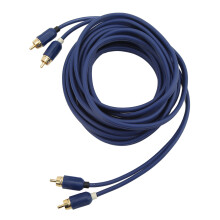 Elastic 5M RCA Audio Cable Blue Pure Copper Durable Automotive Audio Connection