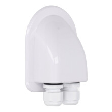 Waterproof ABS Junction Box for External Solar Wiring Double Entry White