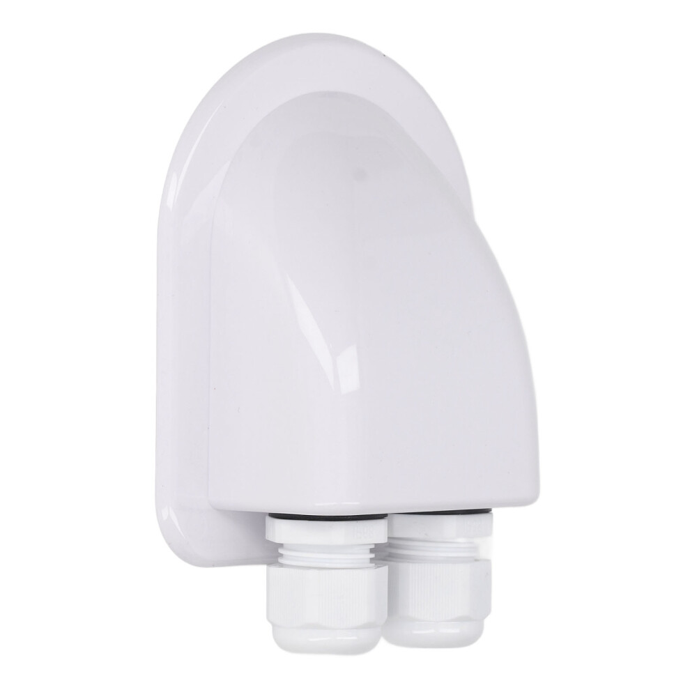 Waterproof Abs Junction Box For External Solar Wiring Double Entry White 5081389620718
