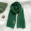 Eșarfă tricotată verde unisex 180x25cm 4