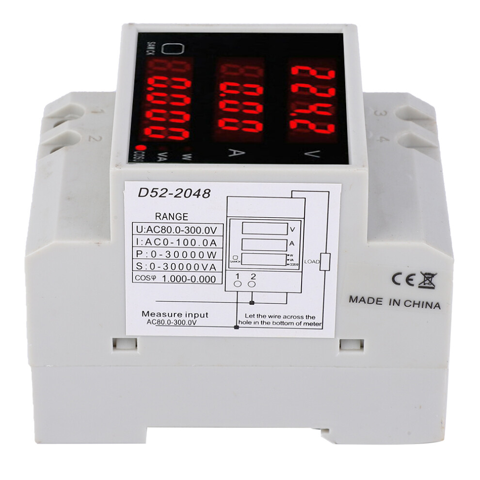 Multi-Function Digital Meter Ac80-300V 100A Power Voltage Current Tester 6901392432070