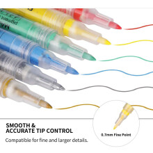 18 Farben 0,7 mm Waterproof Permanent Marker Pens für Kunst & Graffiti