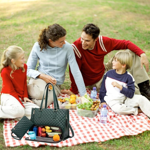 Bolsa Tote 3 em 1, 15,6 polegadas, acolchoada, para escritório/viagem/uso casual, ideal para laptop e lancheira, com compartimentos. 1