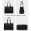 Bolsa Tote 3 em 1, 15,6 polegadas, acolchoada, para escritório/viagem/uso casual, ideal para laptop e lancheira, com compartimentos. 5