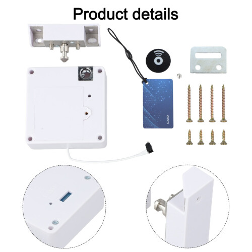 Invisible Smart Drawer Lock,Electronic Cabinet Security with NFC Sensor Card Access,No Keys Needed 1