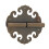 High Strength Hinges Not Easy To Deform Rust Resistant Brass Material Antique Decorative Hinges Cloud Pattern Retro Design Easy To Install Suitable 3