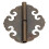 High Strength Hinges Not Easy To Deform Rust Resistant Brass Material Antique Decorative Hinges Cloud Pattern Retro Design Easy To Install Suitable 5