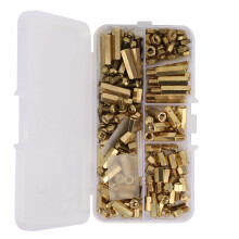 M4 Brass 180pcs Spacer Pillar Set with Nuts & Screws for Electronics & Robotics