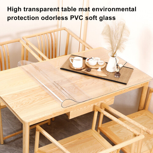 Table Protector Transparent Tablecloth Transparent Table Protector Waterproof Pvc Tablecloth 0.8mm Thick Plastic Cover for Dining Table Kitchen 1