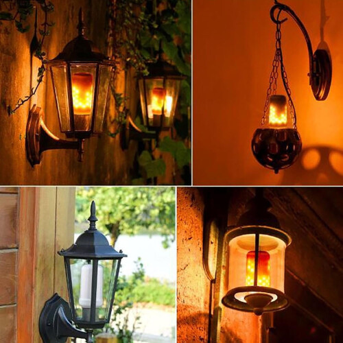 LED Flame Light Bulb Gravity Sensing 4 Modes E26/E27 2