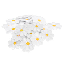40Pcs Embroidery Daisy Cloth Stickers Iron Patches for Backpack Clothing & DIY