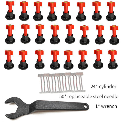 PP Material Tile Leveling System Kit Stainless Steel Reusable Components Includes Replaceable T Pin Wrench For Wide Application In Floor Wall Tile 2