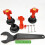 PP Material Tile Leveling System Kit Stainless Steel Reusable Components Includes Replaceable T Pin Wrench For Wide Application In Floor Wall Tile 8