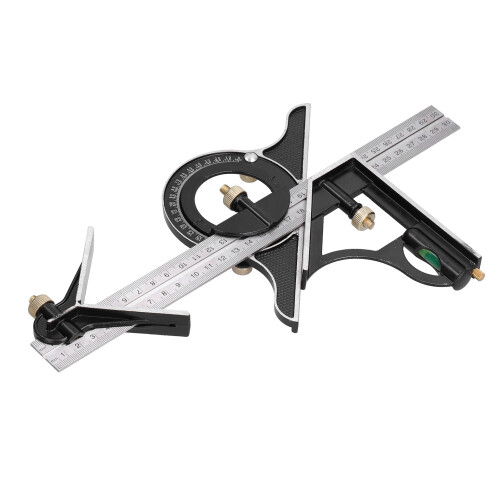 Protractor Measuring Tool Multifunctional Square Angle Ruler Stainless Steel Blade Adjustable Combination Square High Accuracy Woodworking Tool 1