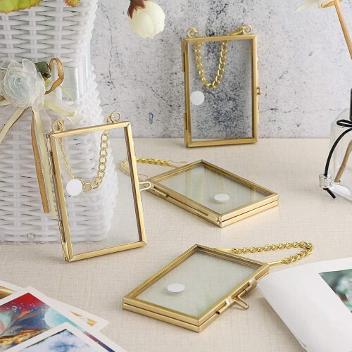 Brass Mini Picture Frame 2 x 3 inch Gold 1