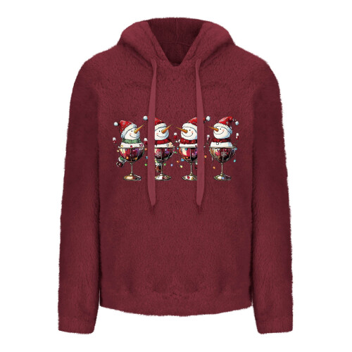 Women's Sherpa Fleece Hoodie Oversized Pullover 2