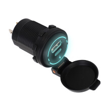 12V USB-Ladegerät PD QC 3.0 Wasserdicht IP66 für Motorrad, Boot, Wohnmobil 5V-3,4A