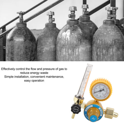 ABS Copper Argon Regulator with Flow Meter Pressure Reducer for TIG Welding 2