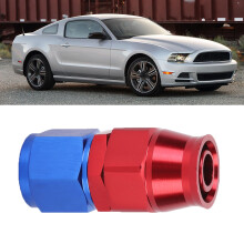 AN10 Aluminum Oil Line Fitting Adapter Red Blue 0 for Fuel Hose