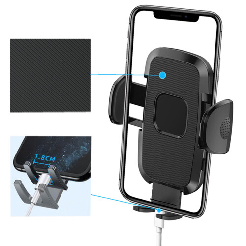 Βάση στήριξης τηλεφώνου αυτοκινήτου, hands-free με κλιπ εξαερισμού, θήκη τηλεφώνου με 2