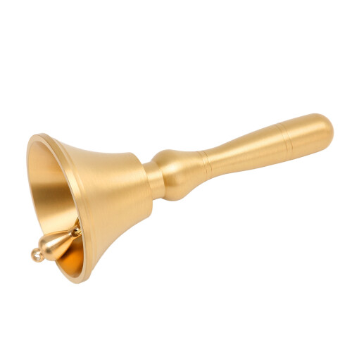Handheld Bell Super Loud Solid Brass With Wooden Handle Rust Resistant Durable Ergonomic Design Portable And Compact Multi Use Bell For Schools 1