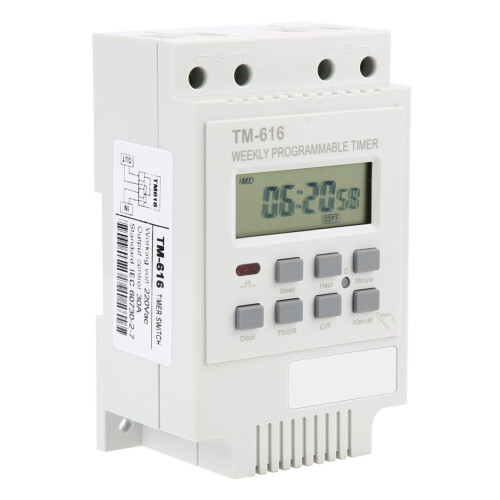 Temporizator de înaltă performanță, comutator de control al timpului cu microcomputer, comutator digital LCD programabil, cu baterie 1