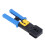 Alicate de crimpagem Ethernet com conectores pass-through e testador de cabos de rede. Funcionalidade versátil. Alicate de crimpagem modular com 4