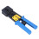 Alicate de crimpagem Ethernet com conectores pass-through e testador de cabos de rede. Funcionalidade versátil. Alicate de crimpagem modular com 5