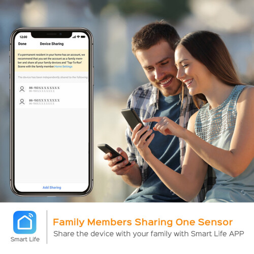 120dB Alarm Entry Sensor WiFi Enabled Smart Door Window Detector Real-Time Push Notifications Compact Size Durable Construction Easy Mounting Long 2