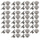 30 Sets Brass Book Rivets Flat Buttons 9.5x4mm Black Tack 16