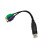 PS2 to USB Adapter USB to Dual PS/2 Adapter Cable for Keyboard Mouse Plug and Play Design Compatible for Windows Mac 2