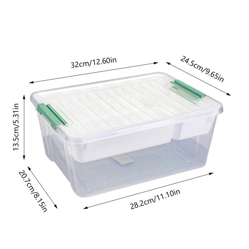 Stackable Closure Bags, Lids & Boxes – Compatible with LEGO, Beads, Tools; Includes Baseplate Lid & Removable Tray 1
