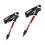 Red Aluminum Nordic Walking Poles, Adjustable Length 4