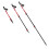 Red Aluminum Nordic Walking Poles, Adjustable Length 5