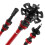 Red Aluminum Nordic Walking Poles, Adjustable Length 7