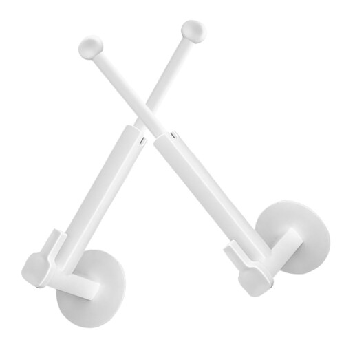 Adjustable White Drapery Hook Holder for Home Use, Versatile Curtain Hooks, 2 Pieces 2