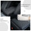 Pretyzoom Black Multi Function Armrest Box Cushion Pad Soft Comfortable Cover for Car Interior 3