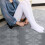 Fleece-Lined Thigh-High Tights for Women – Solid White, One Size, Compatible with Cold Weather 2
