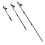 Nordic Walking Poles, Blue Aluminum, Adjustable 4