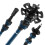 Nordic Walking Poles, Blue Aluminum, Adjustable 5