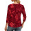 Top da donna a maniche a 3/4, camicie casual con scollo a V, magliette basic morbide, camicette da lavoro 5