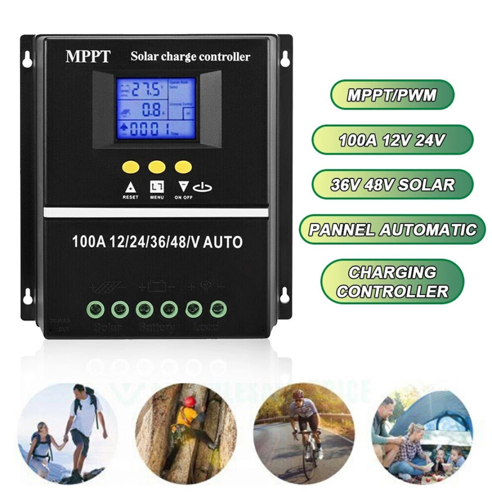4000W 100A Mppt Pv Salor Regulator 12V/24V/36V/48V Solar Panel Charge Controller 703052545108
