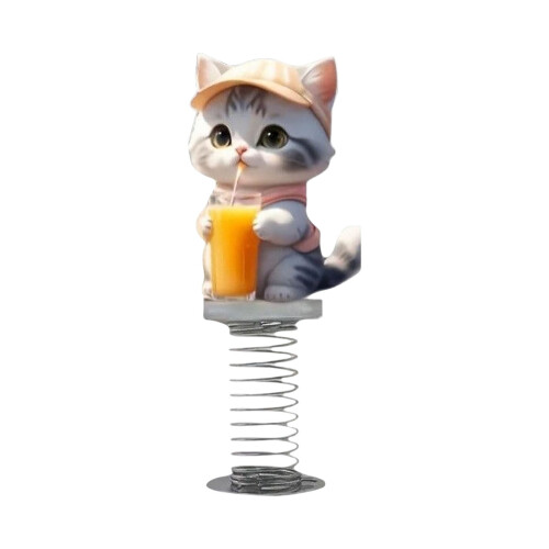 Cute2D Ακρυλικό Ντροπαλό Γατάκι Bobblehead – Αναπηδώντας Ταμπλό Αυτοκινήτου & 2